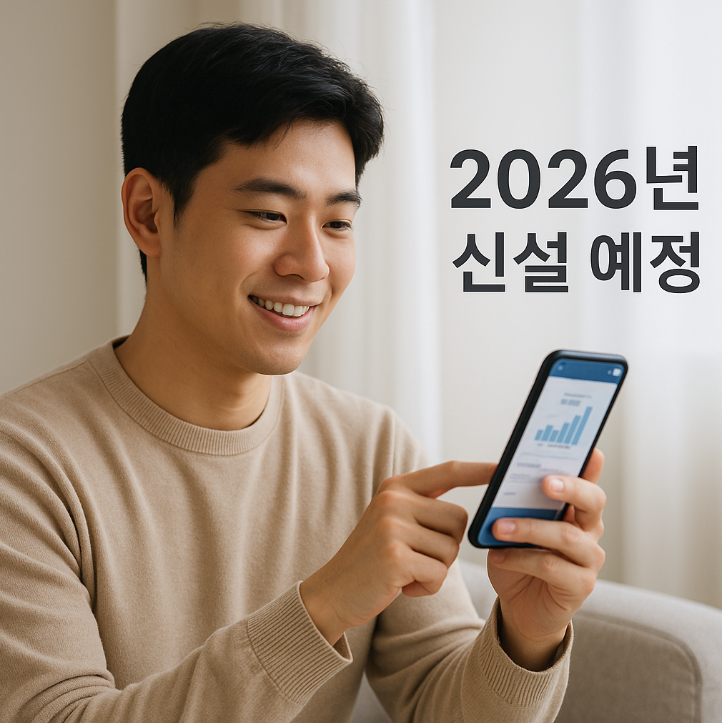 20대 후반 청년이 스마트폰 금융앱 화면을 보며 청년미래적금 출시를 기대하는 모습