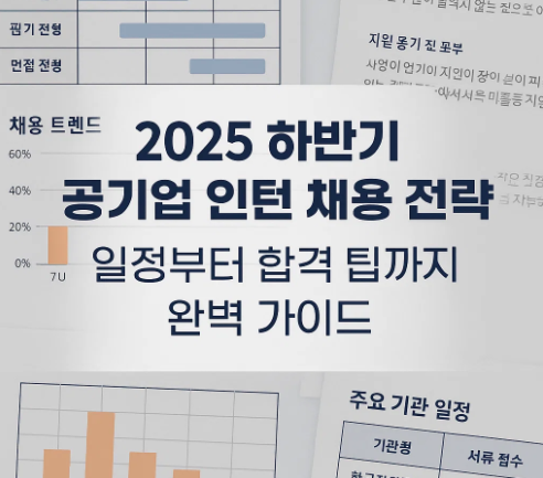 2025 하반기 공기업 인턴 채용 정보