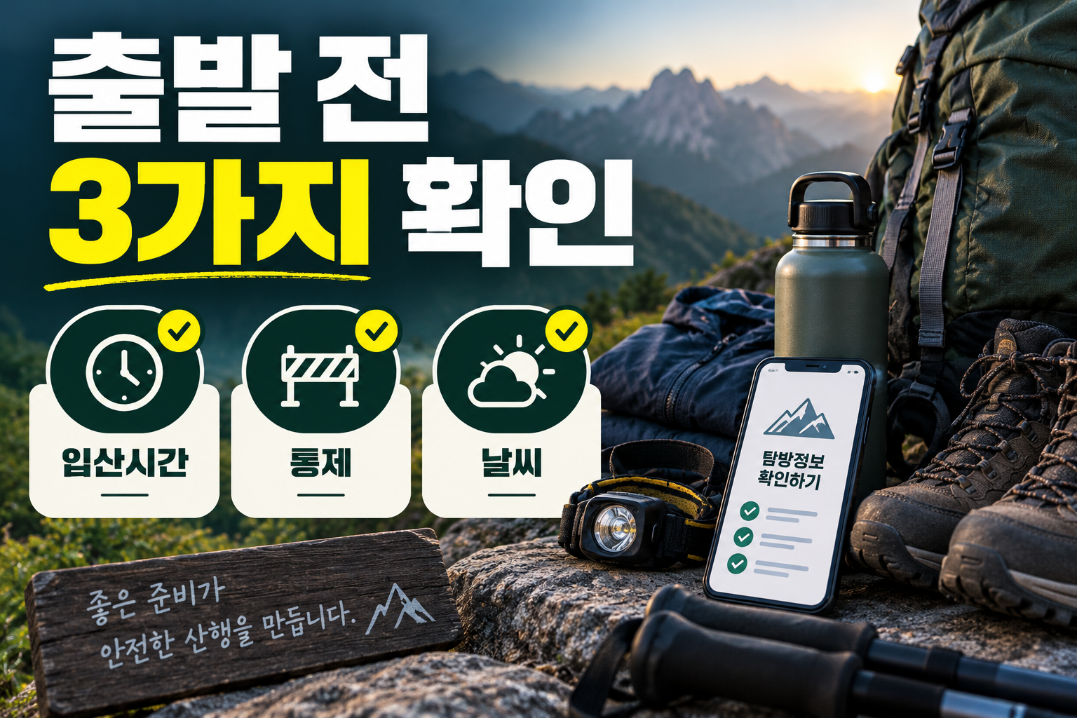 설악산 대청봉 오색출발 전 입산시간 탐방로 통제 기상정보 확인 이미지