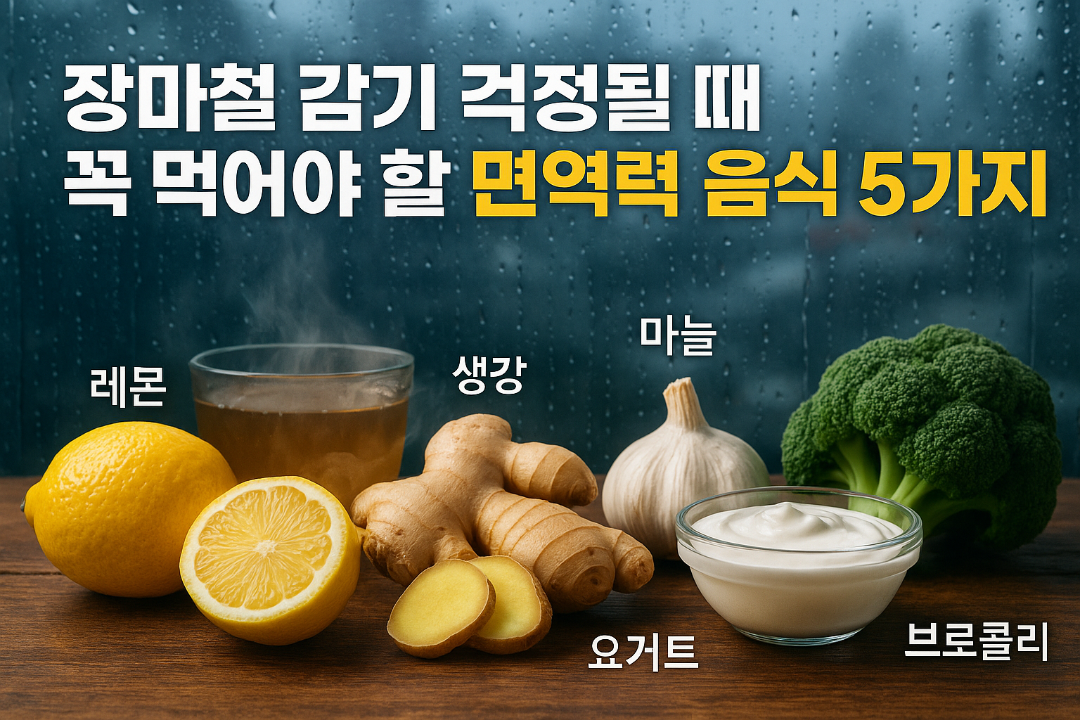장마철 감기 걱정될 때 꼭 먹어야 할 면역력 음식 5가지