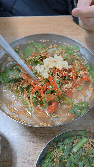 부산 서면 맛집 기장손칼국수 칼국수 전체 구성