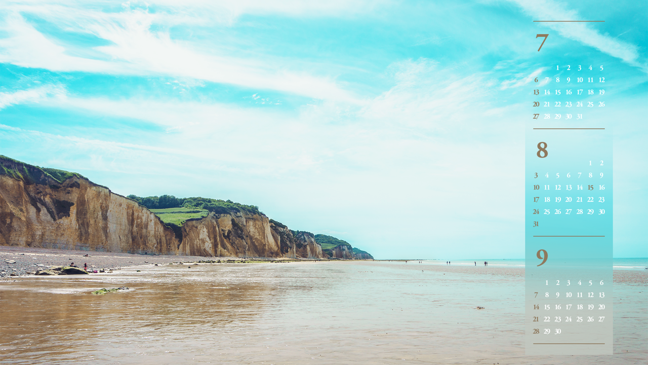 05 푸르빌 해변 사진 B - 2025년8월 노트북배경화면