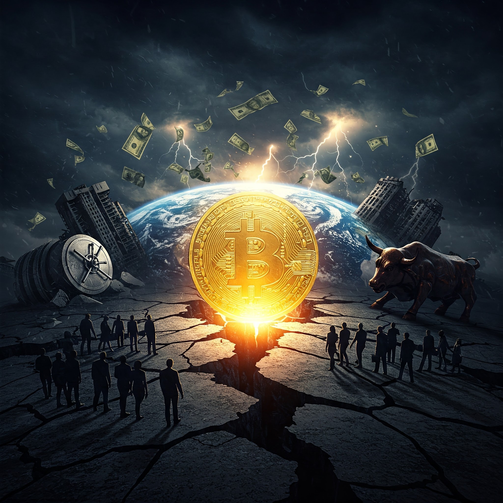 결국, 비트코인의 ‘가격’이 아닌 ‘존재의 이유’를 이해하게 되며, 이는 투자 전략에도 깊이를 더해줍니다.
이 책에서는 비트코인이 단순한 기술혁신이 아니라, 달러 중심의 국제통화체제에 대한 구조적 대안으로 떠오른 이유를 설명합니다.

미국은 1971년 금본위제를 폐지한 이후 달러를 중심으로 세계 금융 질서를 유지해 왔지만, 이는 미국의 이익을 전제로 설계된 불공정한 체제입니다.
트럼프 시대 이후 미국의 ‘자국 우선주의’는 그 질서를 더욱 불안정하게 만들었고, 신뢰 기반이 무너진 글로벌 화폐 체계 속에서 비트코인은 ‘탈정치화된 가치 저장 수단’으로 부상하게 됩니다.
국가 권력이 통제할 수 없는 디지털 자산으로서, 비트코인은 자산의 국경, 검열, 인플레이션 위험으로부터 자유로운 화폐 실험이자 저항의 상징으로 자리 잡았습니다.
따라서 이 책은 비트코인을 단순히 수익을 위한 수단이 아니라, 무너져가는 세계질서 속에서 ‘왜 비트코인이 필요한가’라는 본질적인 질문에 대한 답을 제공합니다.