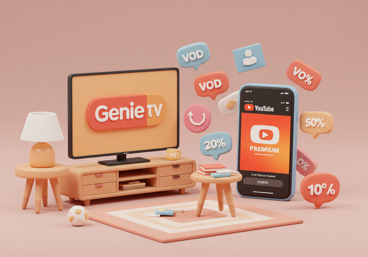 지니TV 유튜브 프리미엄 초이스 요금제 혜택! 가입 방법