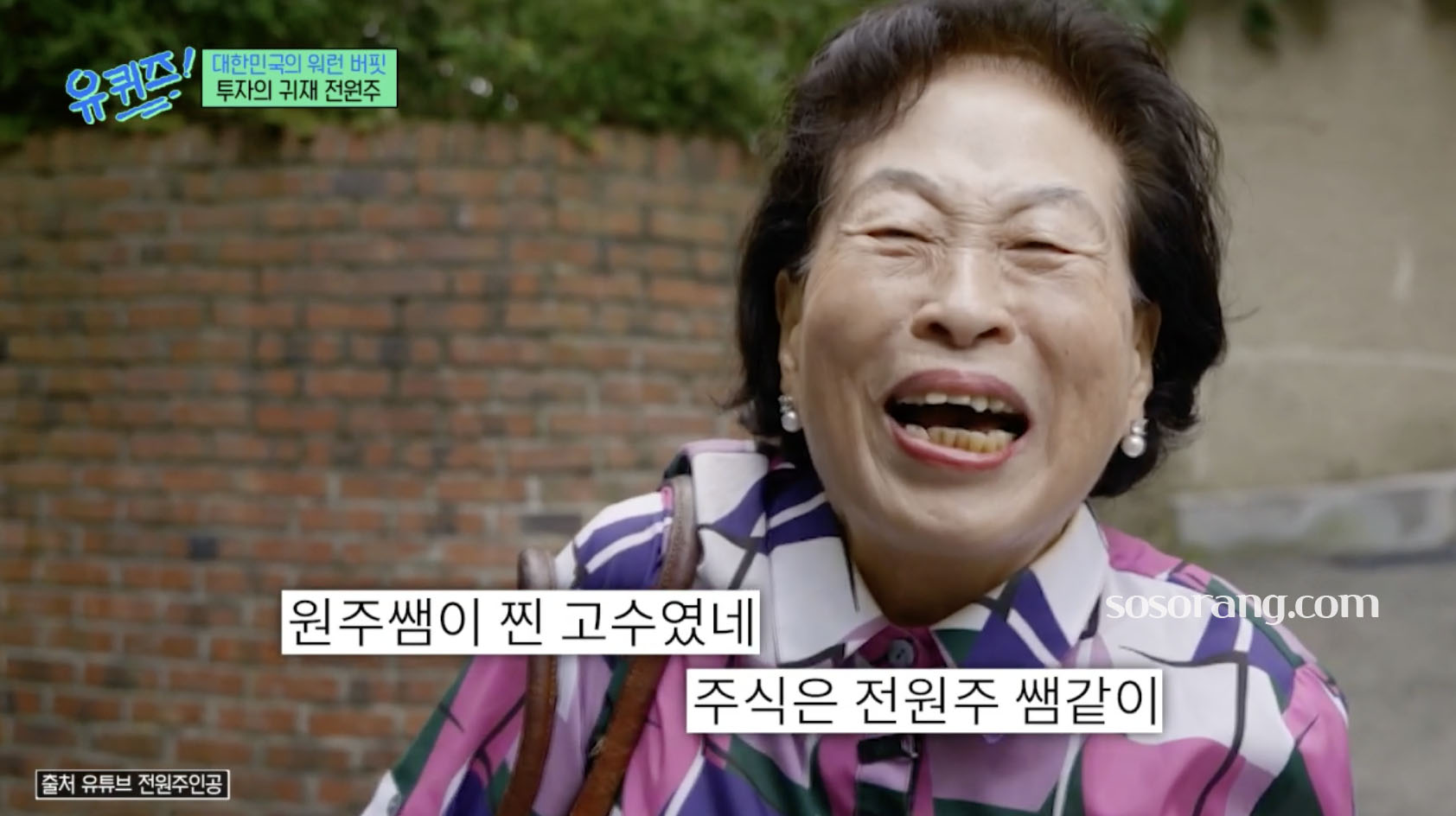 전원주 재산 규모와 투자 이야기하는 방송 장면