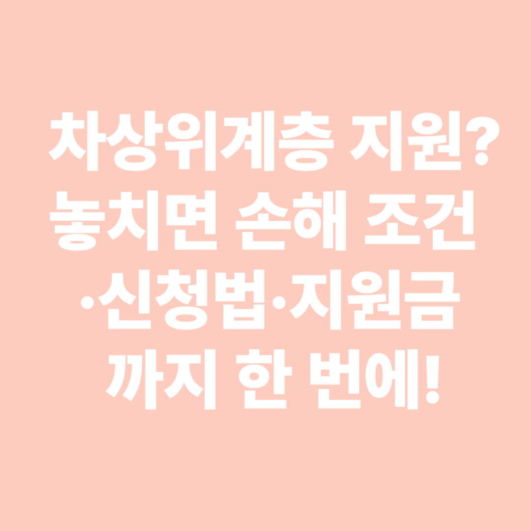 차상위계층지원