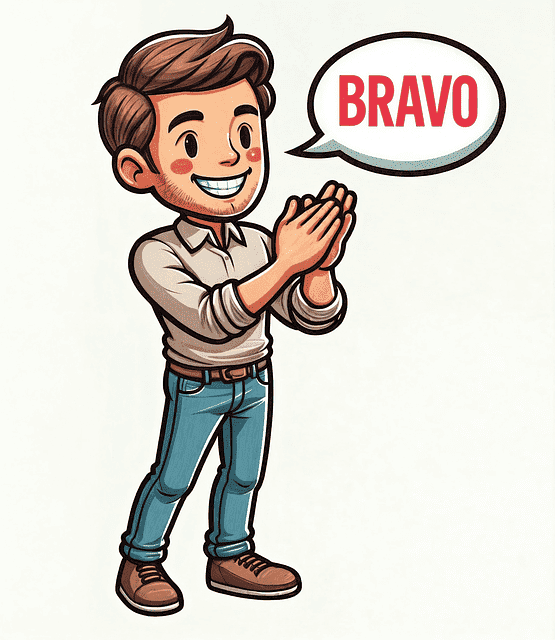 한-남자가-박수치며-축하해-주는-모습