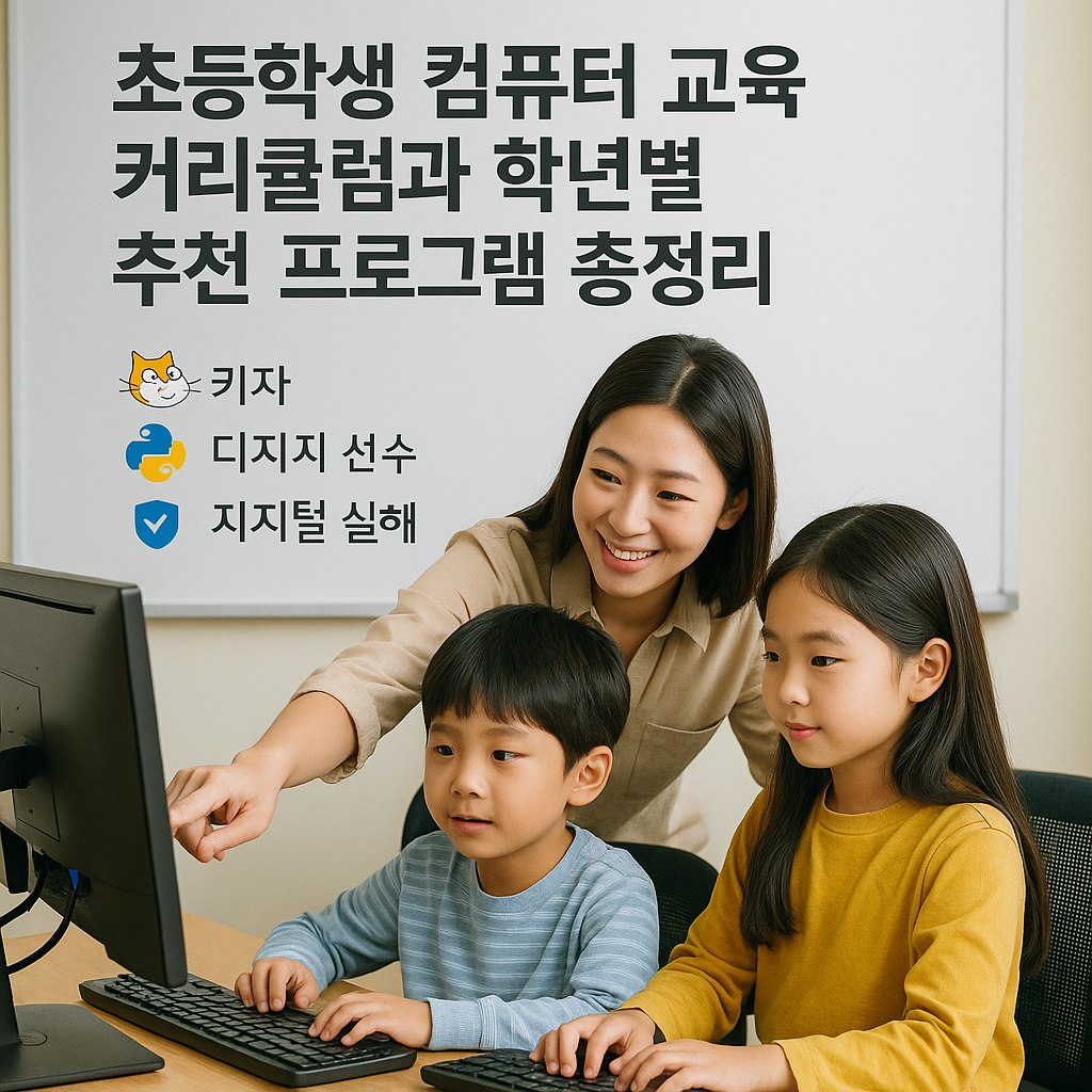초등학생 컴퓨터 교육 커리큘럼과 학년별 추천 프로그램 총정리