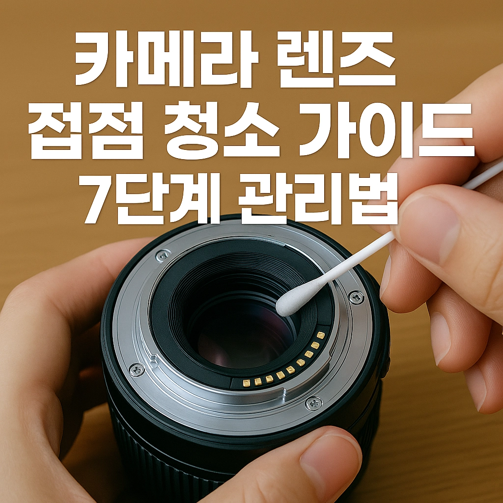 카메라 렌즈 접점 청소 가이드 - 7단계 관리법