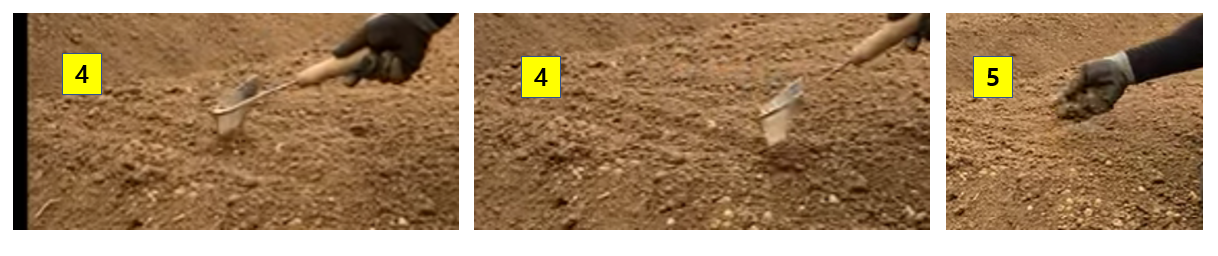 호미의 C부분을 사용하는 방법을 그림 4와 그림5에 나타내었다.