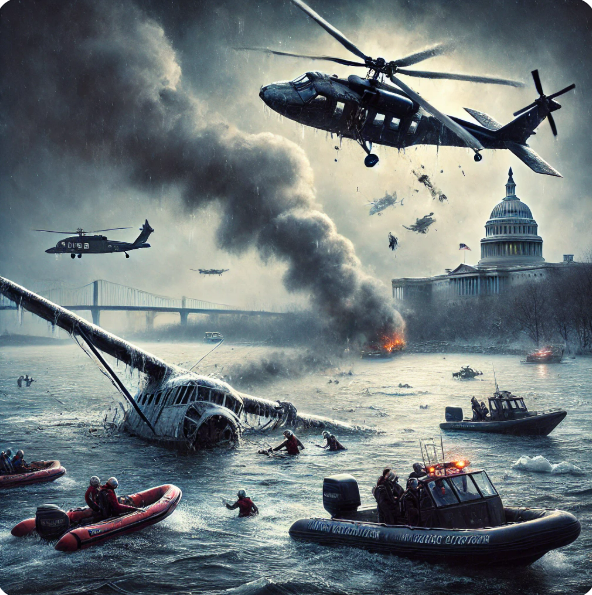 미국 비행기 사고: 포토맥강 추락 원인 분석, 구조 작업 난항과 FAA의 대응