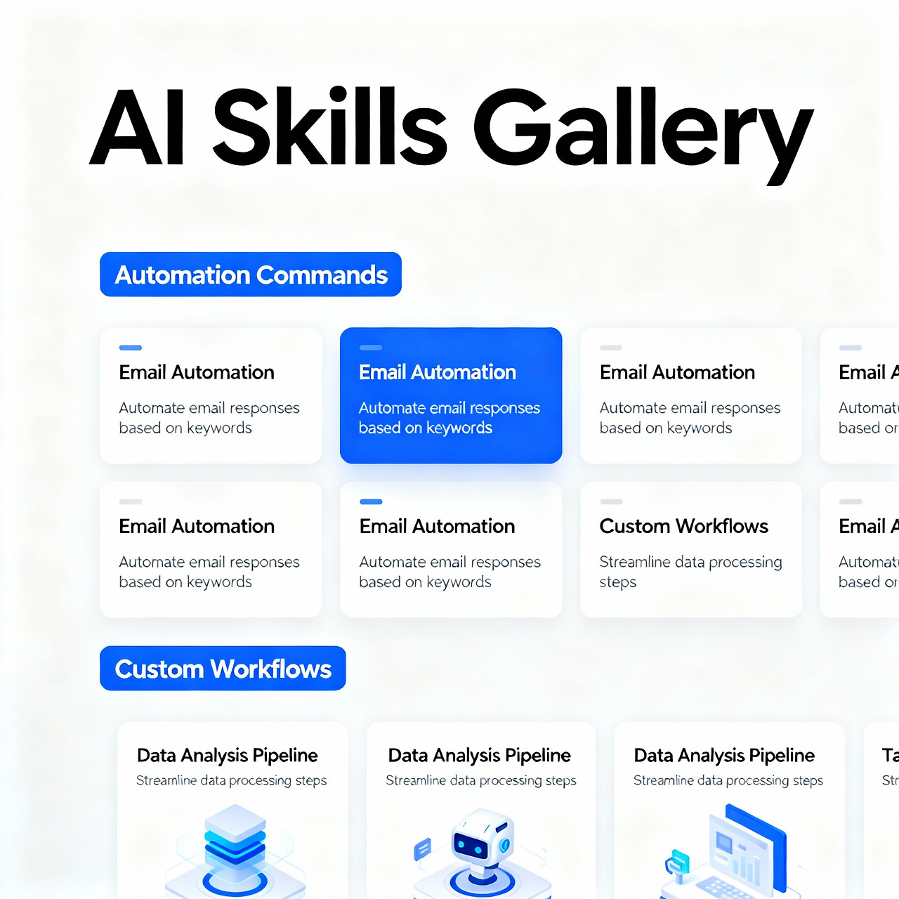Dia 브라우저 스킬 갤러리, 자동화 단축키와 커스텀 워크플로우 화면