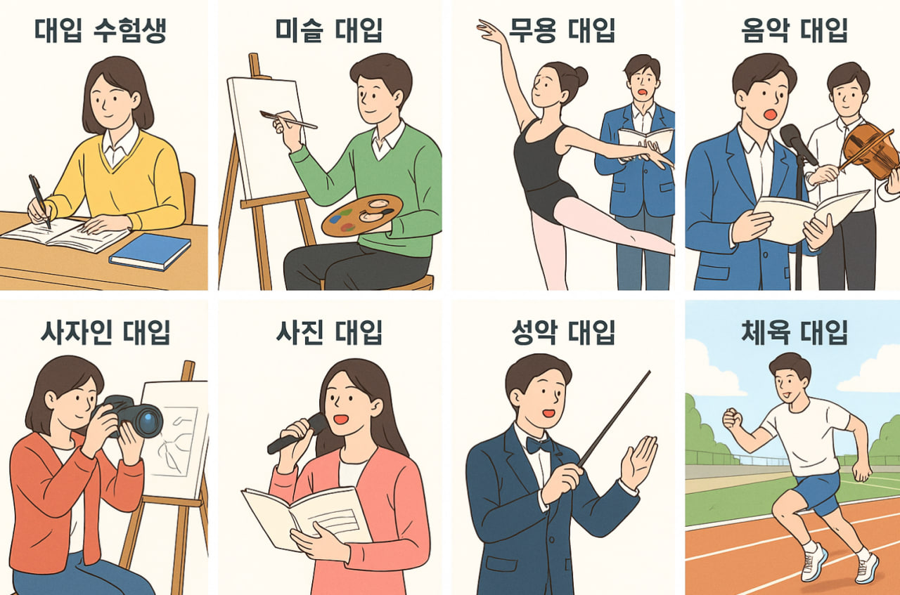 예체능계 입시 관련 이미지