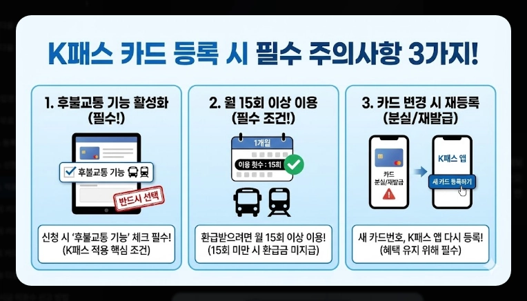 2026 K패스 체크카드 비교(혜택, 등록, 비교)(+사례)