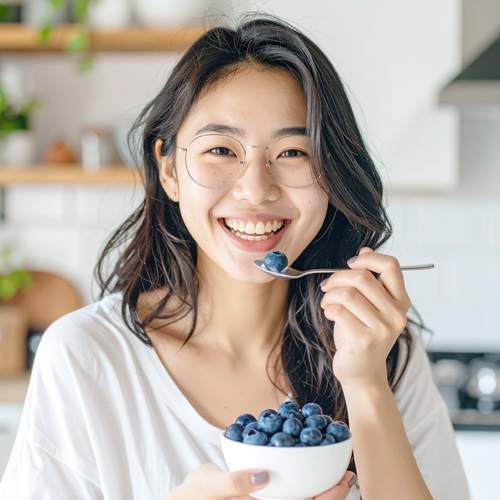 블루베리에는 안토시아닌, 퀘르세틴 등 항산화 성분이 풍부