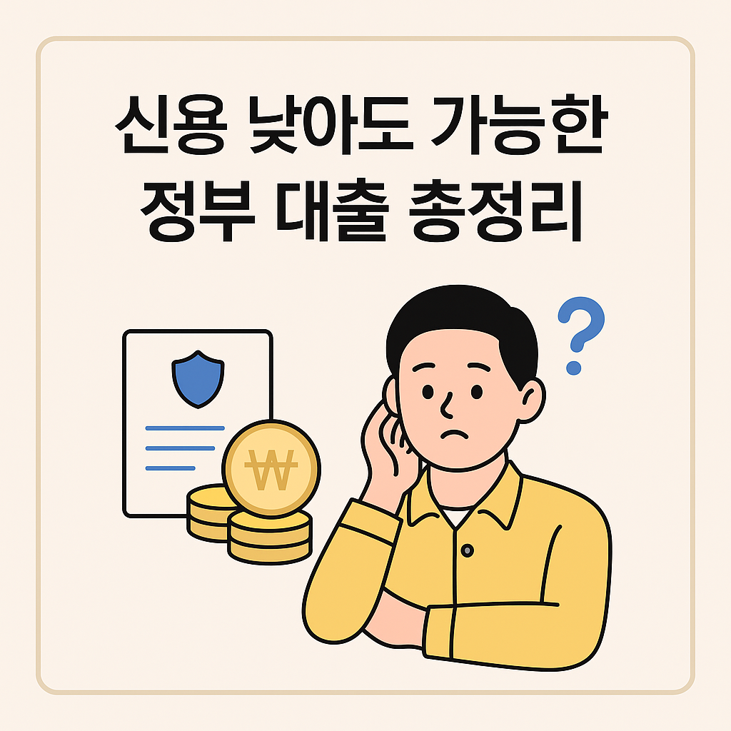 신용 낮아도 가능한 정부 대출 총정리 포스터 이미지