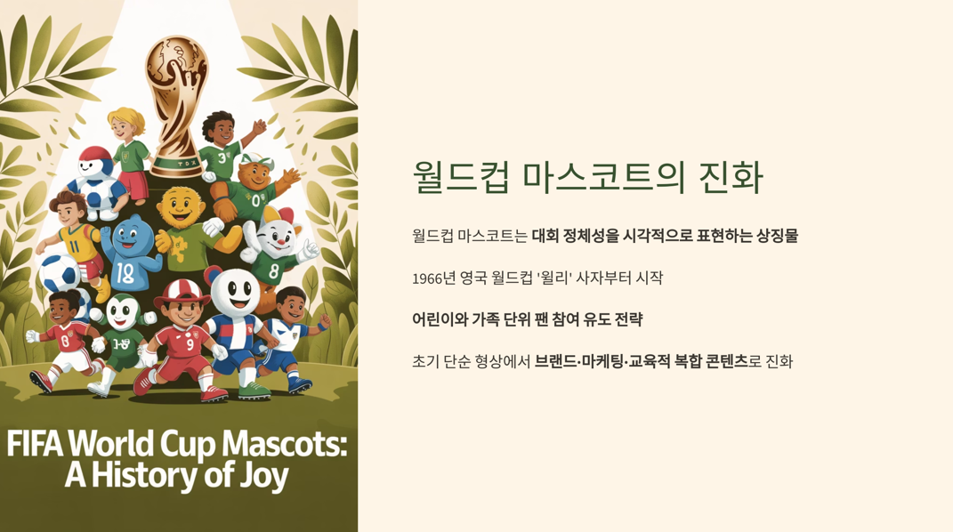 월드컵 마스크트의 진화