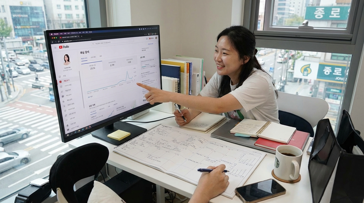 국비 지원 자격 확인을 위한 유튜브 채널 분석 및 성장 데이터 이미지