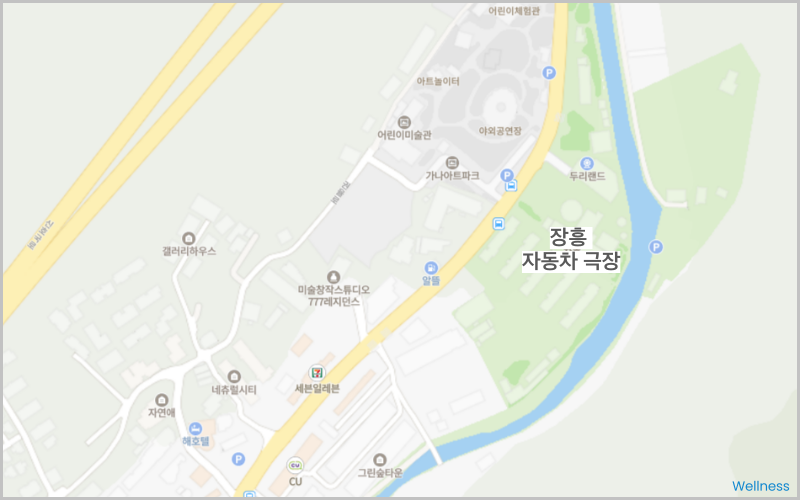 장흥자동차 극장 위치 안내도