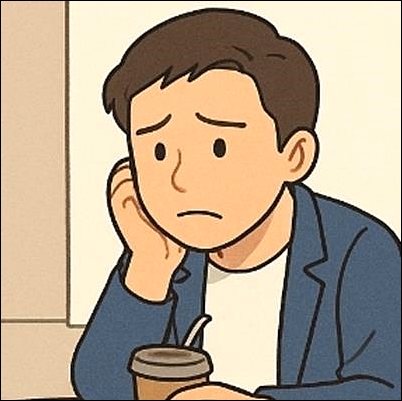 실업하고 고민하는 사진