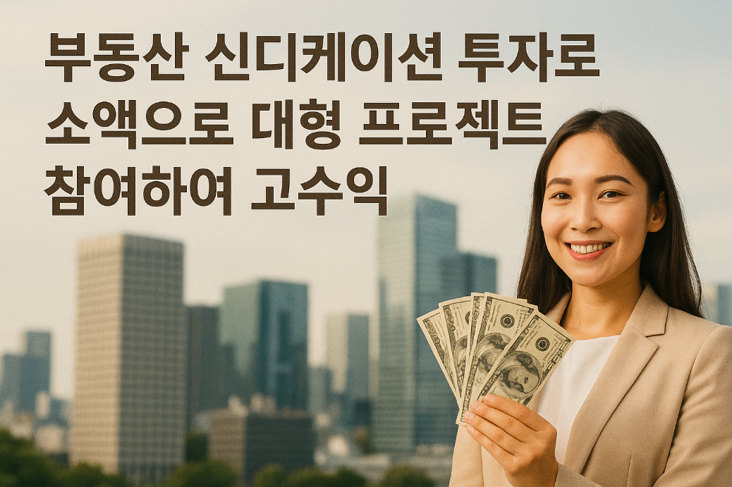 부동산 신디케이션 투자로 소액으로 대형 프로젝트 참여하여 고수익