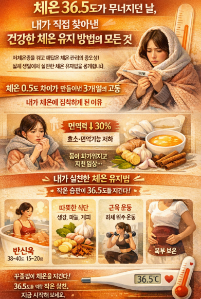 체온 36.5도 유지하는 모습