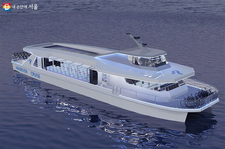 한강 리버버스 친환경 선박 조감도