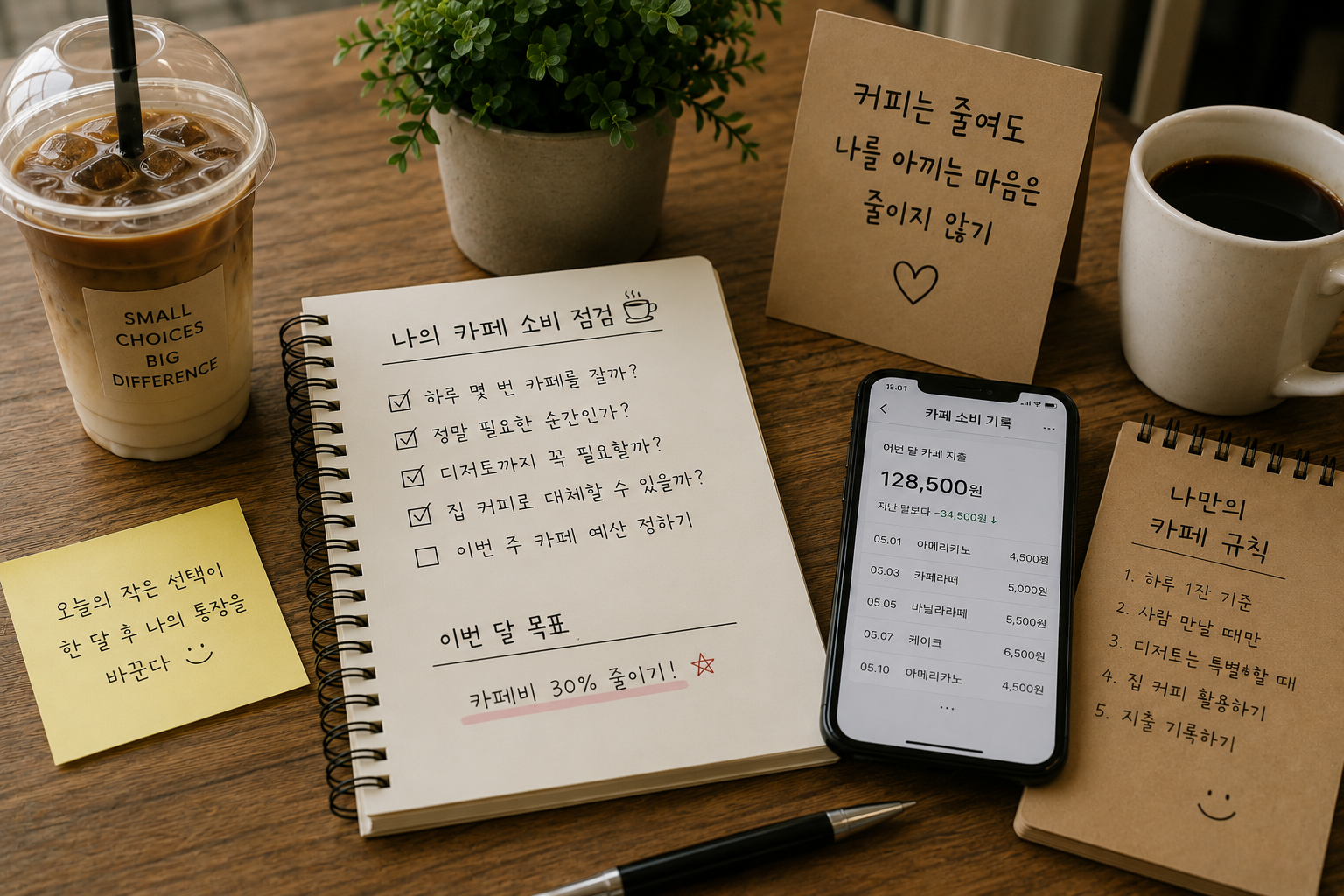 카페 소비 줄이기 (이용 패턴, 감정 소비, 예산 관리)