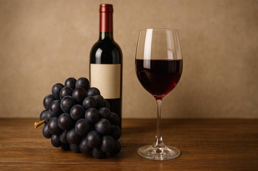 포도 송이와 포도주