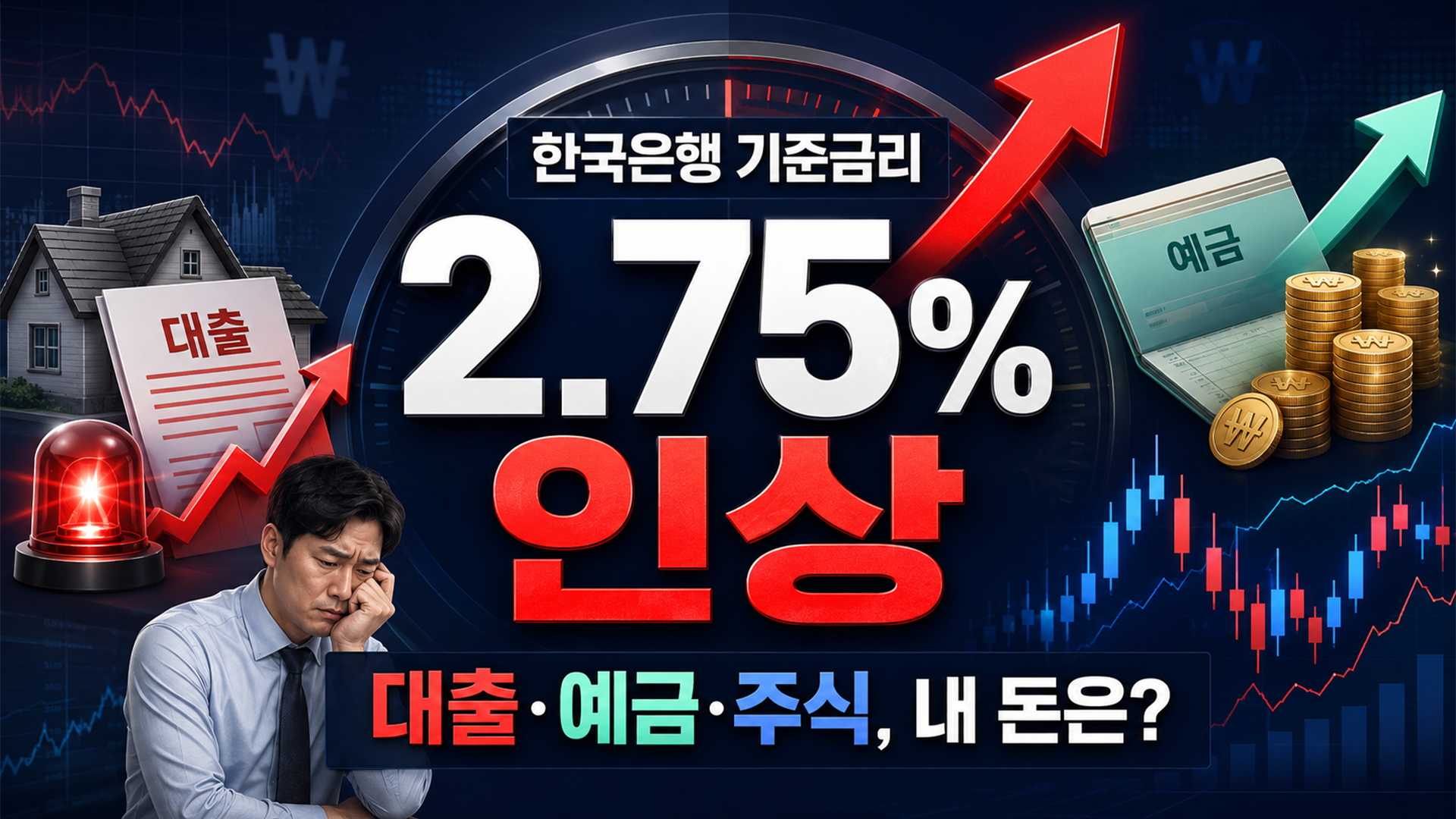 기준금리 2.75% 인상 대출, 예금, 주식 영향 총정리 썸네일