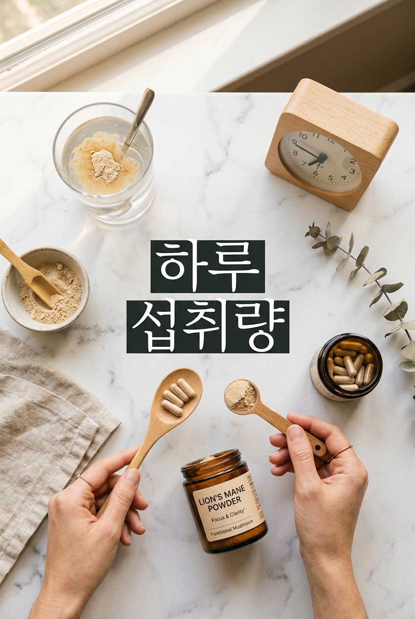 노루궁뎅이버섯 영양제 추천 고르는법 자실체 성분표 확인