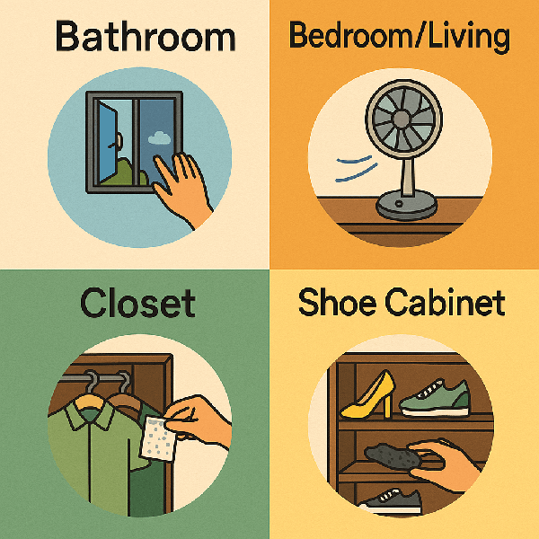 공간별 곰팡이 예방 실천 팁