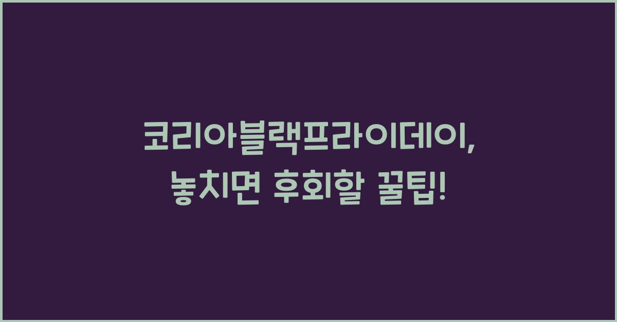 코리아블랙프라이데이