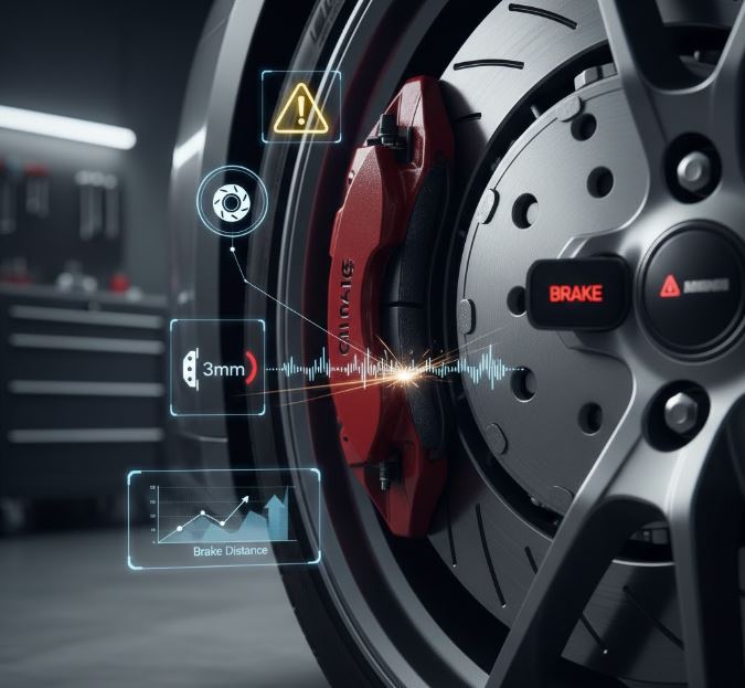 브레이크 패드 교체 신호와 자가 점검법 이미지