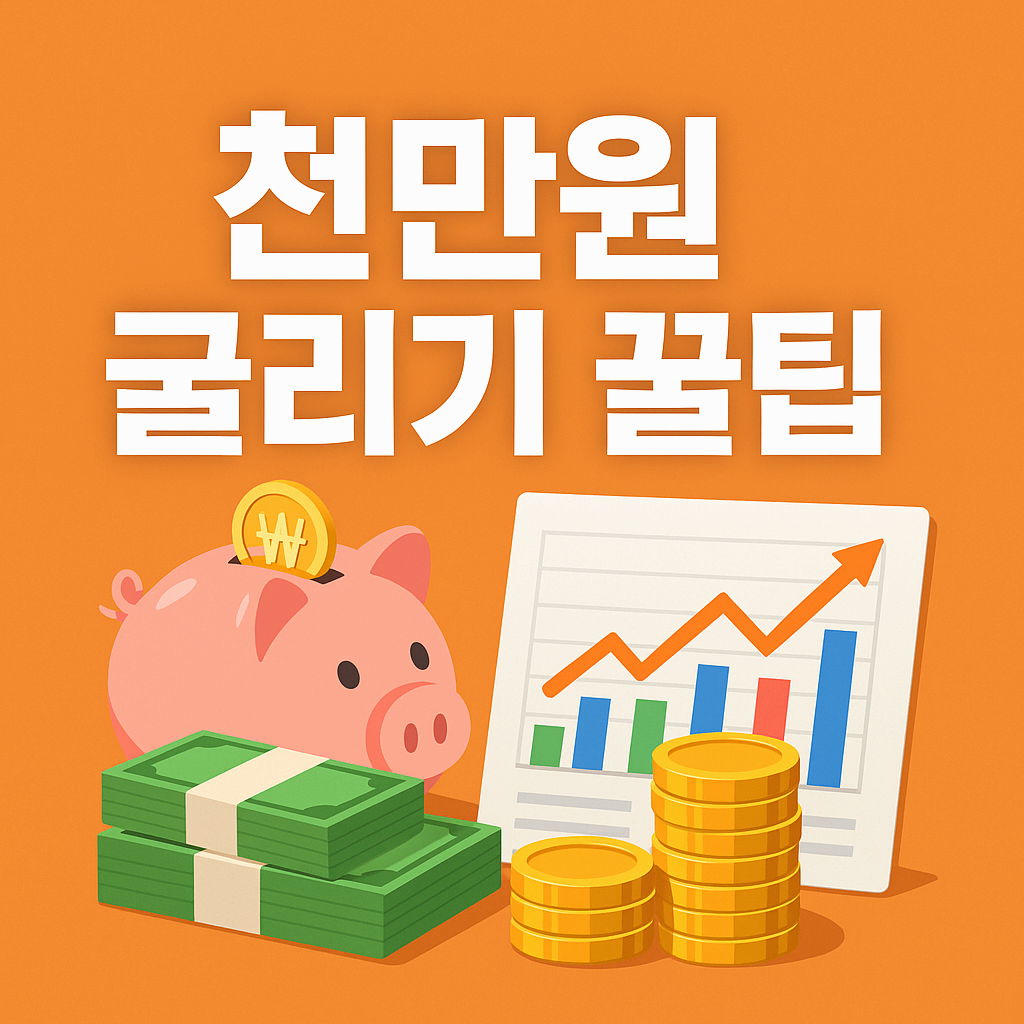 천만원 굴리기 꿀팁(TIP. 전략적 투자로 목돈 만들기)