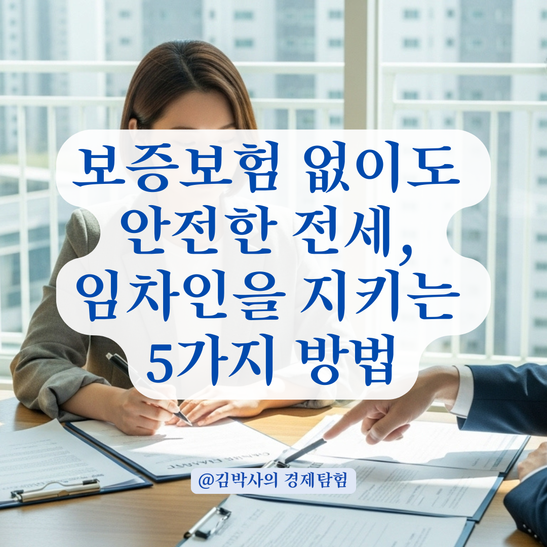 보증금 보호 공백 막는 법, 임대보증보험 미가입 시 임차인이 택할 수 있는 현실적 선택지.