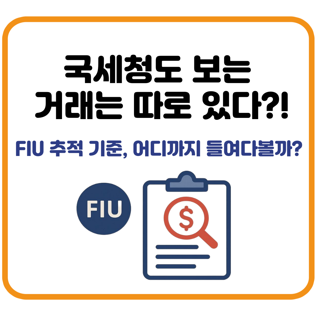 내 거래도 국세청이 본다고요? FIU 추적 기준 쉽게 정리했습니다