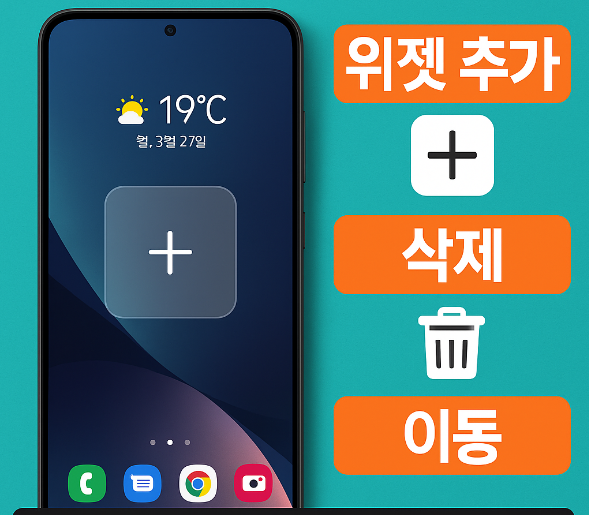 삼성 갤럭시 휴대폰 위젯 추가&middot;삭제&middot;이동 방법 총정리 (안드로이드 스마트폰)