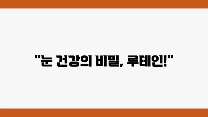 루테인 하루 권장량