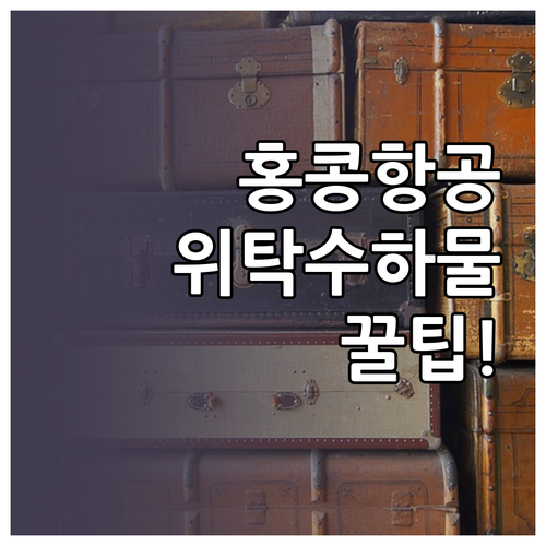 홍콩항공 이코노미석 위탁수하물 한눈에..