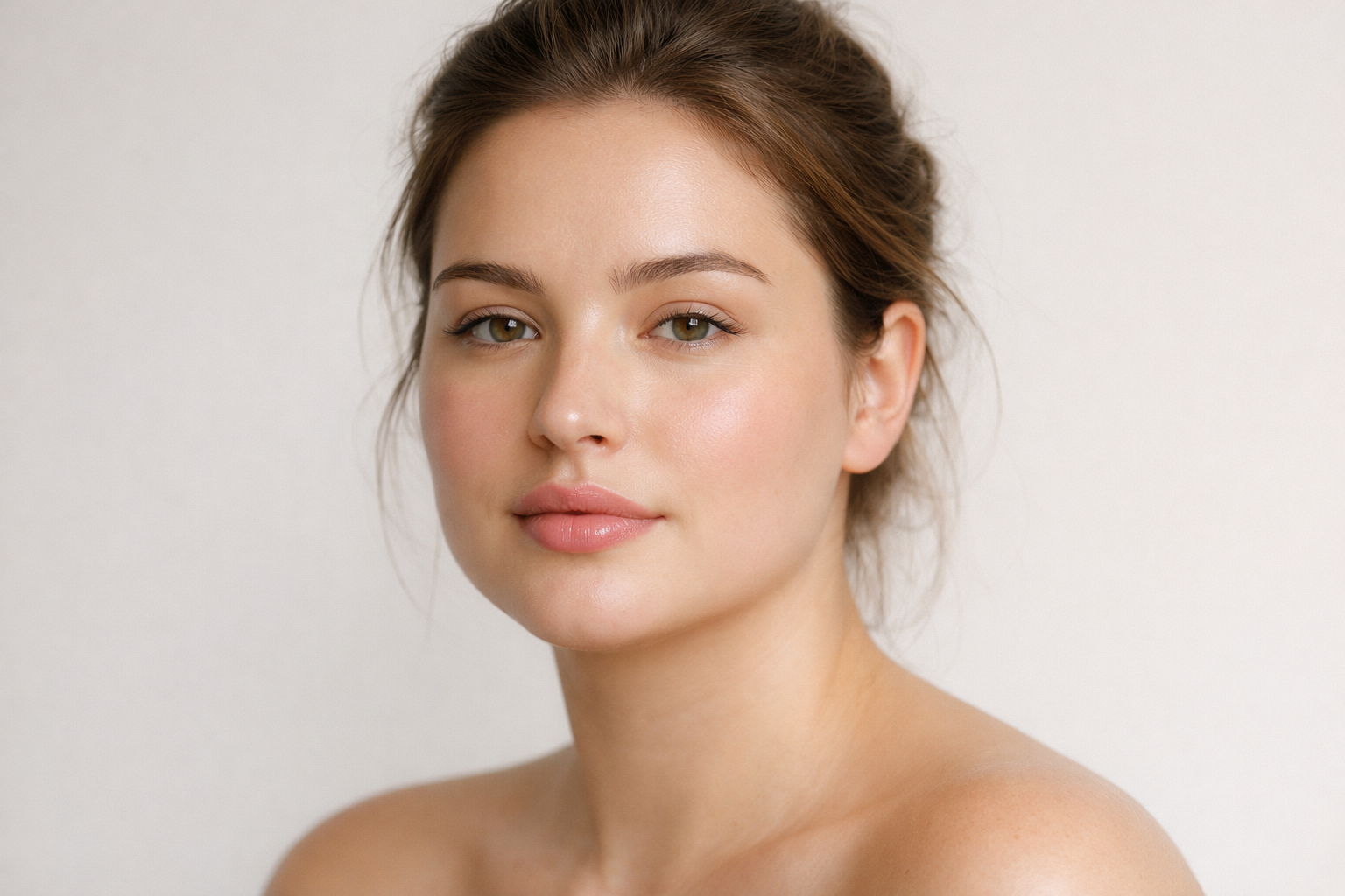 약간 부은 얼굴의 여성 모델 얼굴2