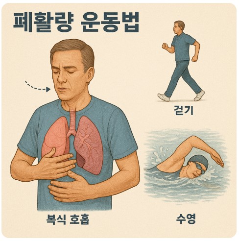 폐활량 운동법 이미지