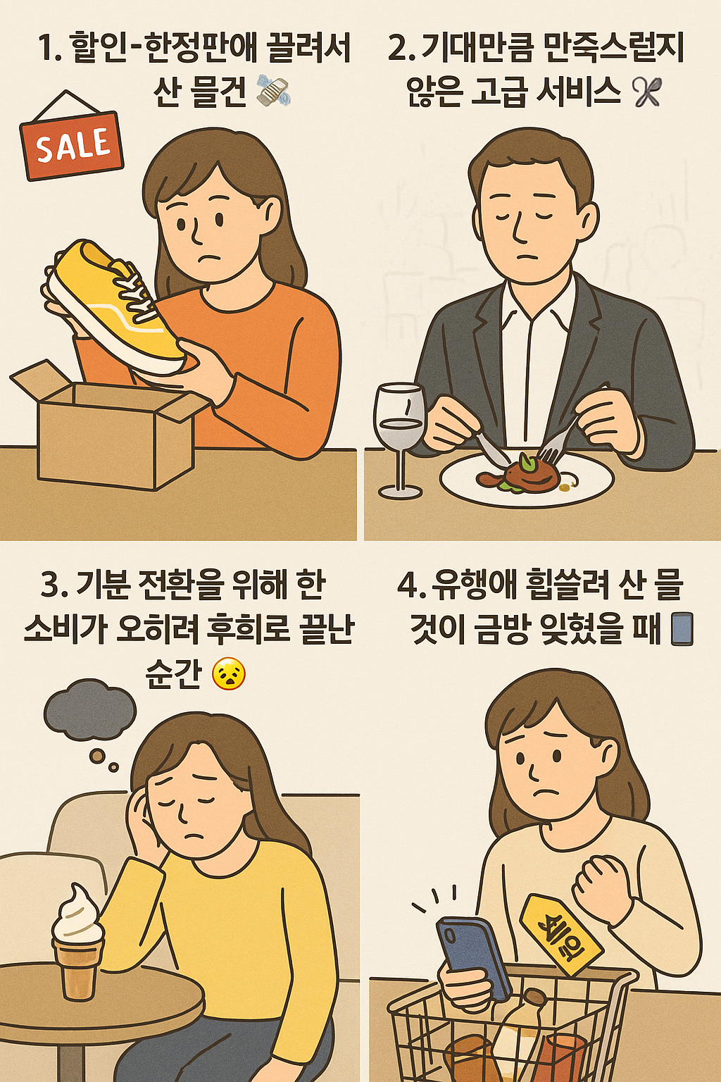 솔직히 돈 쓸 때 가장 후회되는 순간