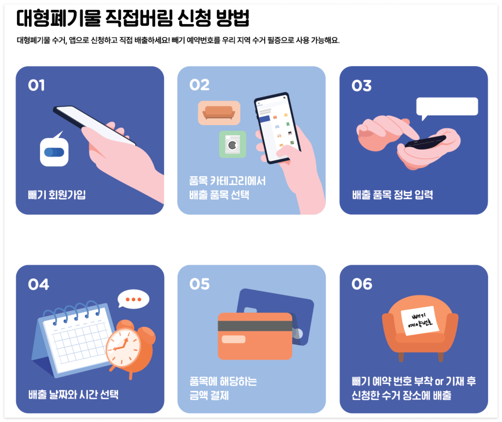 대형폐기물 배출 간편 신고 (feat. '빼기'어플)