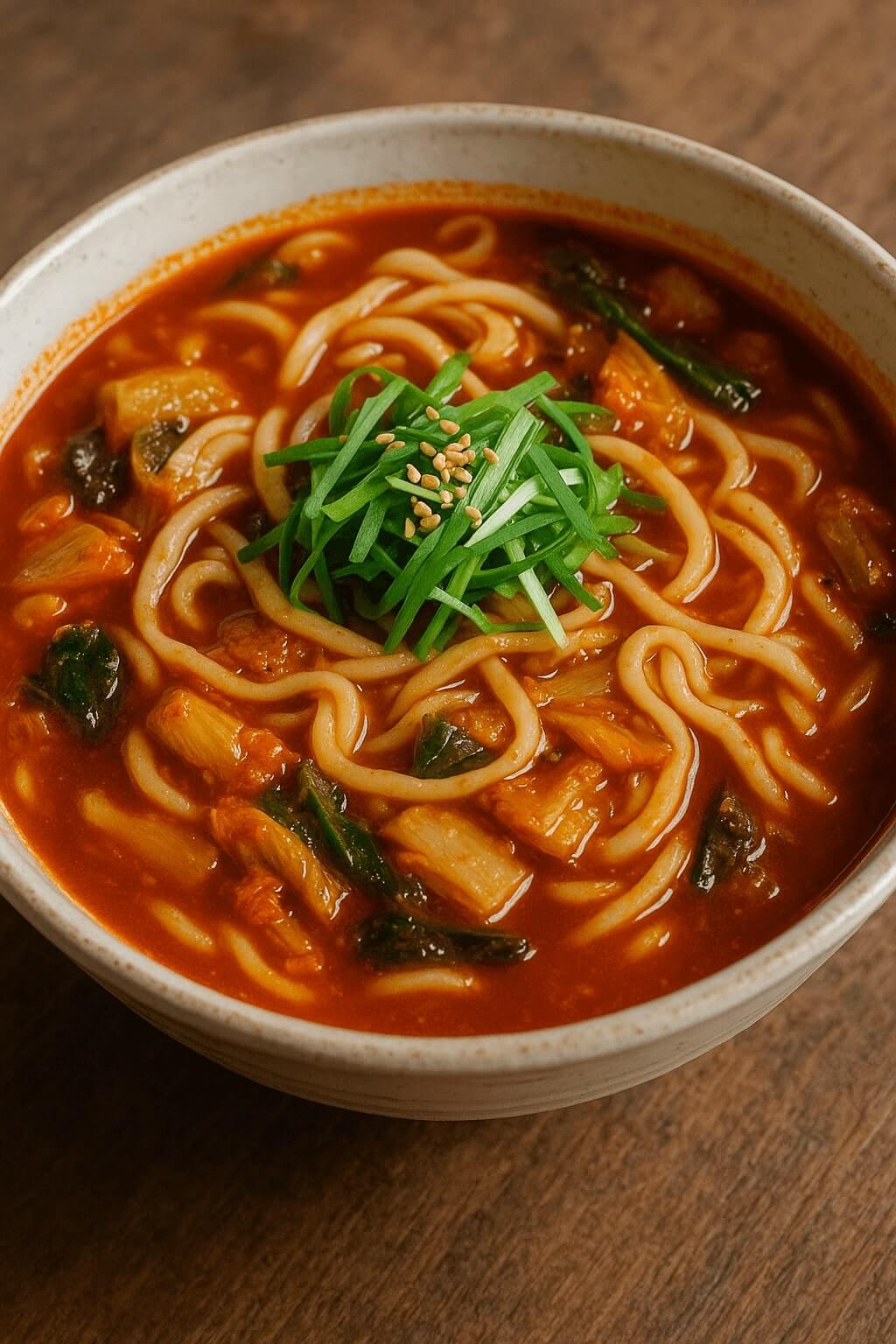 맛있게 잘 만들어진 장칼국수 사진