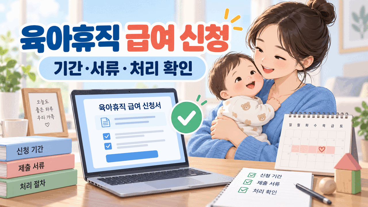 육아휴직 급여 신청 방법 ❘ 신청기간&middot;서류&middot;처리상태 확인