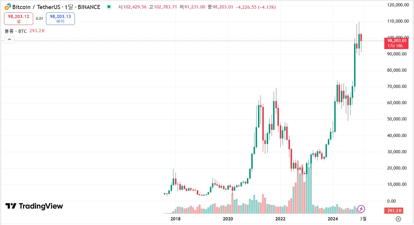 비트코인 월봉차트
