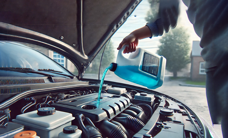 워셔액 넣는 이미지