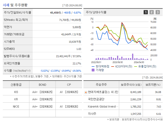 현대백화점_기업개요