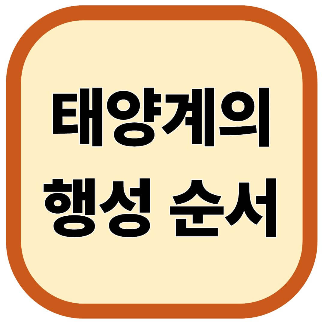 태양계의 행성 순서